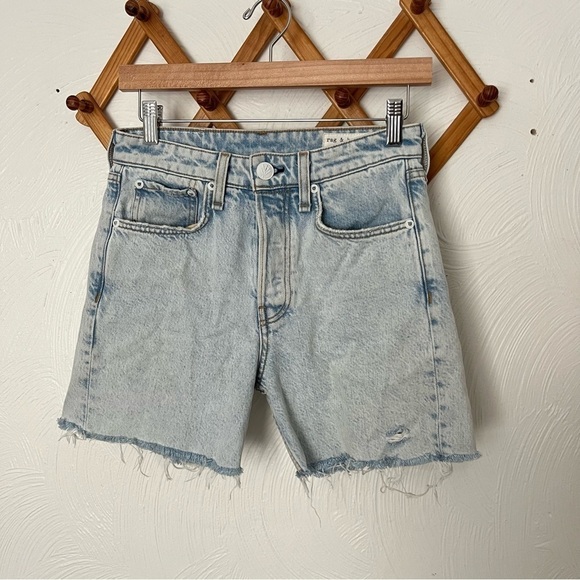 Rag & Bone “Maya High Rise Midi Short in Nevada Blue” -24 - Picture 6 of 10